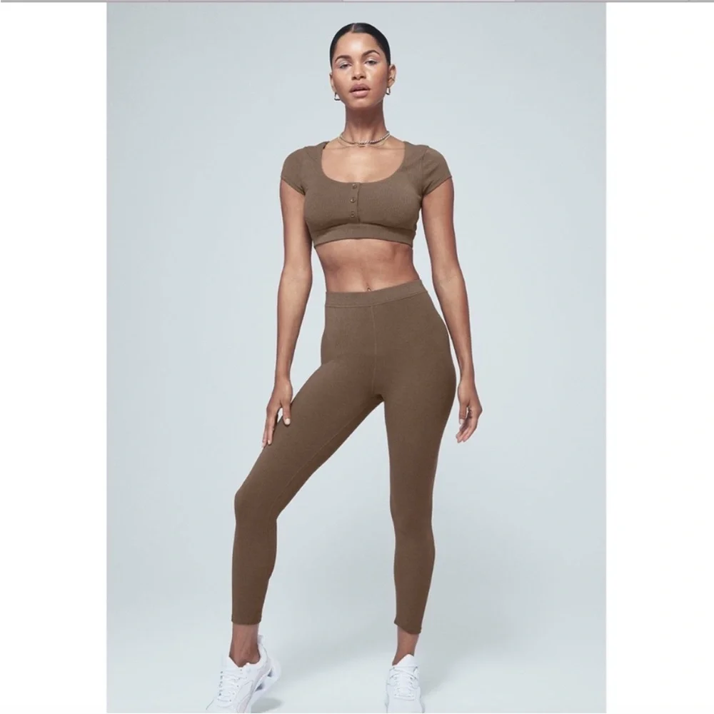 NWOT Alo Yoga RIBBED HIGH-WAIST 7/8 BLISSFUL LEGGING